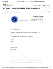 2025-09-01 - IRD - there is a new message for CHRISTOPHER CHARLES AYERS